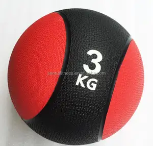 实心橡胶PU药球核心运动重量球平衡药墙球廉价健身器材