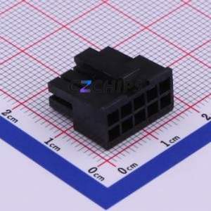 P3025-2*5-BK Housing (Wire-to-Board / Wire-to-Wire) P=3mm Connector ( Jack Structure: 2x5P )( Pitch: 3mm )( Row Spacing: 3mm ) - Product Image 1