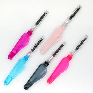 Lông Mày <span class=keywords><strong>Lash</strong></span> Groomer Nhãn Hiệu Riêng Đôi Đầu Công Cụ Trang Điểm Có Thể Gập Lại 2 1 Lông Mày Chải Và Bàn Chải - Product Image 2