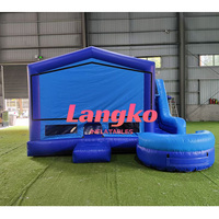 Château gonflable commercial en PVC avec toboggan pour jeux en plein air