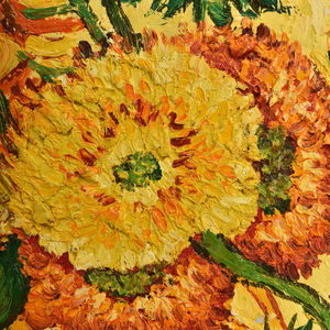 <span class=keywords><strong>Peinture</strong></span> à l'huile faite à la main en gros, motif <span class=keywords><strong>Tournesol</strong></span> de <span class=keywords><strong>Van</strong></span> <span class=keywords><strong>Gogh</strong></span>, 60x90cm, sur toile de coton et lin, art floral impressionniste pour hôtels et cafés - Product Image 3