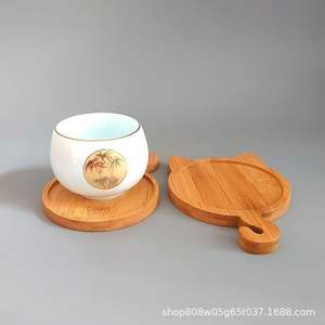<b>Bamboo</b> Deer Coaster Heat Resistant Wood Drink <b>Cup</b> Mat For Party Home Use - Product Image 2