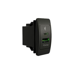 DAMAVO personnalisé 12V véhicule chargeur de voiture double USB type C charge rapide USB fonction stéréo pour RV Bus camion OEM ODM usine téléphone - Product Image 1
