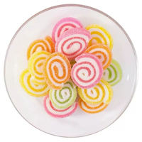 Fabricants chinois de bonbons OEM, vente en gros de bonbons gélifiés torsadés, acidulés, sucrés, aux saveurs de fruits assorties, en vrac