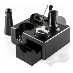 Kit d'accessoires pour <span class=keywords><strong>machine</strong></span> <span class=keywords><strong>à</strong></span> expresso 9 pièces avec tamper, outil WDT, distributeur, station de tamping et stylo <span class=keywords><strong>à</strong></span> latte art pour la maison et les cafés - Product Image 1