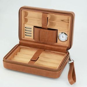 Humidor Doble para Cigarros con Logotipo Grabado Personalizado, Encendedor, Cortador, Almacenamiento Portátil de Viaje, Bolsas de Almacenamiento Grandes de Tela Oxford de Lujo - Product Image 4