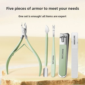 Ensemble de coupe-ongles en acier inoxydable, 5 pièces, outils professionnels de manucure pour l'entretien des ongles - Product Image 4