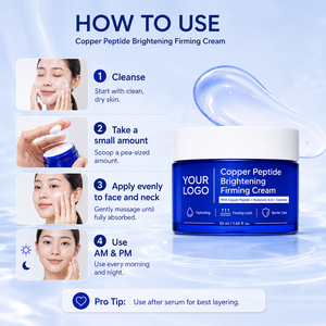 Crema Reafirmante Blanqueadora con Péptidos de Cobre Azul, Hidratante, Voluminizadora, No Grasa, Reafirmante, Retrasa el Envejecimiento de la Piel, Bajo MOQ - Product Image 6