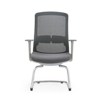 Chaise en maille contemporaine avec siège moulé, base coulissante chromée, empilable, pour salle de conférence, chaise de visiteur, chaise de bureau