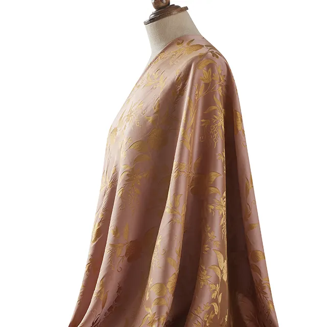 60% Mulberry Silk 40% Rayon Fashion Elegant Retro Silky Smooth Comfortable Breathable Spring Summer Jacquard Fabrics