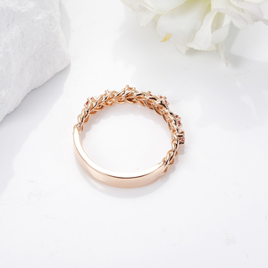 Anillo de Eternidad Messi Jewelry MSR-1753 de Oro de 14K con Diseño Elegante y Diamantes Cultivados en Laboratorio, Anillo de Boda - Product Image 3