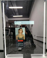 Miroir intelligent Vercon pour barbier avec IA, essai de coiffure, écran 21,5 pouces, miroir magique de salon, LED, Bluetooth, Wifi, haut-parleur YouTube, 600*800mm