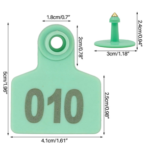 Étiquettes d'oreille de porc en plastique en gros avec numéro de 1 à 100 cartes d'identification de truie signe de contrôle des <span class=keywords><strong>animaux</strong></span> applicateur d'oreille de porc - Product Image 4