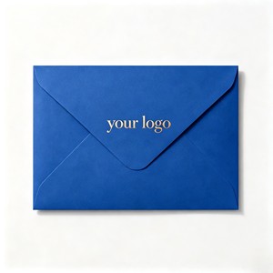 Enveloppe d'invitation personnalisée classique en papier écologique, couleur unie de luxe, impression de logo artistique, pour mariage, entreprise, fête, OEM, ODM, vente en gros - Product Image 1