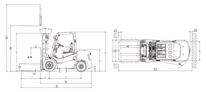 Montacargas Diésel de 3 Toneladas con Certificación CE YCMG, Carretilla Elevadora Contrapesada de 3000 kg con Motor Isuzu para Almacén y Fábrica - Product Image 5