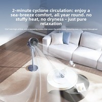 Ventilateur de circulation d'air Airmate FA18-X181, compact, pour usage domestique, flux d'air ascendant à 90 degrés, fonctionnement silencieux, tête oscillante, alimenté par courant alternatif