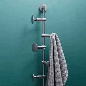 Design classique en laiton ensemble de crochets muraux toilette crochet de tige de suspension salle de bain tenture murale rotative manteau support de rangement crochet