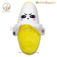 Juguete de Peluche Educativo Musical para Bebés, Piano de Frutas, Algodón PP Bordado, Súper Suave, con Sonido Inductivo, Plátano