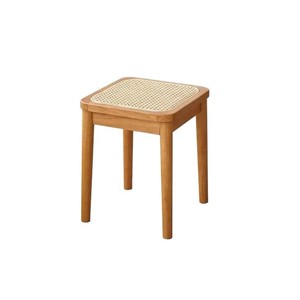 Solid Wood Rattan Stool <b>Square</b> Low Chair Household Living Room Bench Shoe Changing Seat DY561321 - Product Image 5
