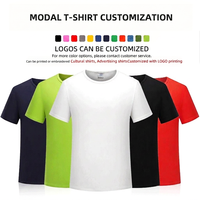 T-shirts promotionnels vierges en modal 190g, style vintage, personnalisables avec impression de logo