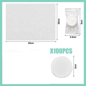 100 Pieces Restaurants Napkins Compressed Towel Magic Tablets Compressed <b>Wipes</b> Portable Disposable Coin Tissue <b>Biodegradable</b> - Product Image 2