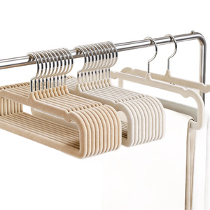 Flocked Trouser Hanger Non Slip Rectangle Hook Type For Wardrobe <b>Clothes</b> <b>Storage</b> Organizing Pants Skirts - Product Image 5