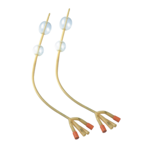 Kateter <span class=keywords><strong>Foley</strong></span> Silikon Berlapis Balon Ganda 3-arah Sekali Pakai Bersertifikat CE, Disinfektan EOS, Panjang 400mm untuk Pasien - Product Image 5