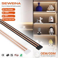 Lampu Rak LED Ultra Tipis 3.5mm Profesional untuk Rel Belakang Rak Pajangan Supermarket