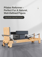 Ensemble de studio de Pilates portable et réglable en bois de chêne, durable, avec boîte et planche de saut, équipement d'entraînement complet pour le corps