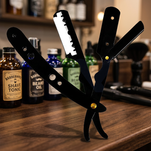 Professional Obexa Stainless Steel Folding Straight Razor <b>Men</b> Single Edge Barber Shop Shaving Face Body Use Customizable Color - Product Image 2