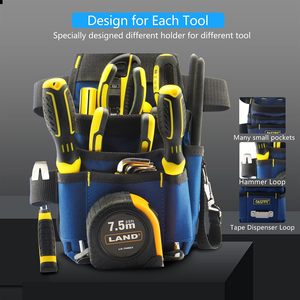 <span class=keywords><strong>Ceinture</strong></span> <span class=keywords><strong>porte</strong></span>-outils en cuir robuste pour coiffeurs, jardiniers, travaux électriques, charpentiers, électriciens, camping - Product Image 4