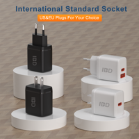 Chargeurs rapides IBD Gan 20W, chargeurs muraux USB de type C portables d'origine pour téléphones portables iPhone 15 Pro Max, tablettes Samsung