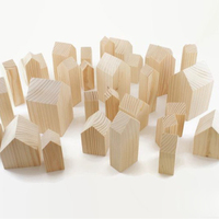 Cube en bois personnalisable ornements de bureau porte-cartes de visite maison en bois inachevée