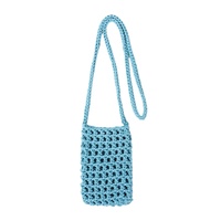 Pochette de téléphone en macramé faite à la main, sac en coton ajouré avec sangle réglable, support de téléphone bandoulière bohème pour femme
