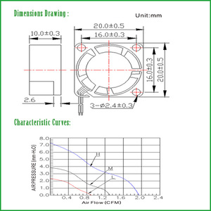 Tùy Chỉnh 20X20X10Mm Pbt Vỏ Lưỡi Tốc Độ Cao 5V/12V DC Làm Mát Quạt Hướng Trục Tiếng Ồn Thấp 20Mm Không Chổi Than Người Hâm Mộ Nhà Máy Trực Tiếp - Product Image 2