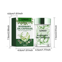 Huile de romarin Capsule de traitement hydratante avec logo personnalisé huile de croissance réparatrice et vitamines pour les cheveux Sérum capillaire Capsules d'huile pour les cheveux