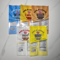 Fournisseur de sacs scellés à l'arrière personnalisés de haute qualité flocons d'avoine épices sèches sucette de chocolat croustilles snack emballage de sacs scellés
