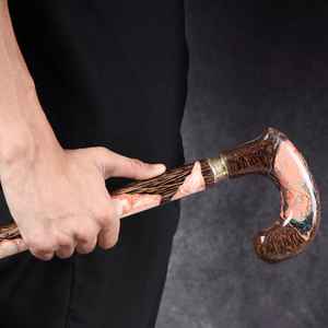 Base Antideslizante y Mango Ergonómico Hacen que el Bastón de Resina y Madera para Caminar, Ideal para Interiores y Exteriores - Product Image 2