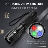 Lampes de poche LED à haute luminosité 3W, petites, étanches, à focalisation réglable, pour le camping et les situations d'urgence en extérieur