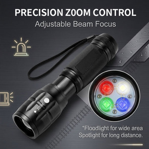 Lampes de poche LED à haute luminosité 3W, petites, étanches, à focalisation réglable, pour le camping et les situations d'urgence en extérieur - Product Image 3