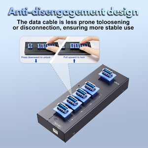 Sipolar AT-4U30M2 công nghiệp khóa <span class=keywords><strong>USB</strong></span> 3.0 <span class=keywords><strong>HUB</strong></span> DC 9V-24V Powered chống ngắt kết nối cho POS <span class=keywords><strong>Robot</strong></span> - Product Image 4