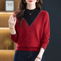 Großhandel Maßgeschneiderte Herbst-Winter-Damen-Strickpullover Weicher Wollmischung-Strickpullover Damen Einfacher Einfarbiger Pendler-Strickpullover