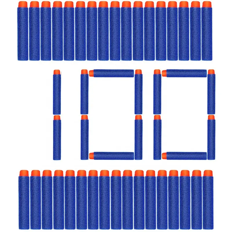 100 pcs Soft air Pallottola Refill Freccette Premium Proiettili di Gomma Piuma per EVA Proiettile Della Pistola