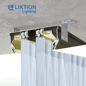 Tessuto russo ucraino tensione del soffitto teso profilo in alluminio soffitto teso montato a doppio binario tenda a LED profilo - Product Image 5