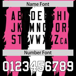 Maillots de football américain personnalisés avec motif graffiti noir, rose et blanc - Product Image 4