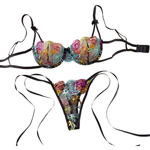 Fée Lingerie Floral Transparent Sous-Vêtements Jarretière Intime Sous-Vêtements Délicats Belle Voir À Travers Tenues Femmes Lingerie - Product Image 5