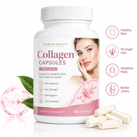 Capsule de collagène à marque privée, produit de beauté, vente chaude, vitamines, biotine et kératine, capsule d'acide hyaluronique