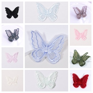 Motivos de Mariposa de 5 cm, Parches de Encaje 3D para Coser en Vestidos de Novia, Parches de Organza de Lujo para Vestidos de Novia - Product Image 2