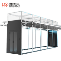 Hot Aisle Containment Cold Aisle disesuaikan integrasi Data Center prefabrikasi rak Server