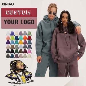 100% Cotton <b>Hoodie</b> for <b>Men</b> Women Fashion Patchwork Pullover Oversized Stringless Design Customizable Blank Hooded Winter - Product Image 1